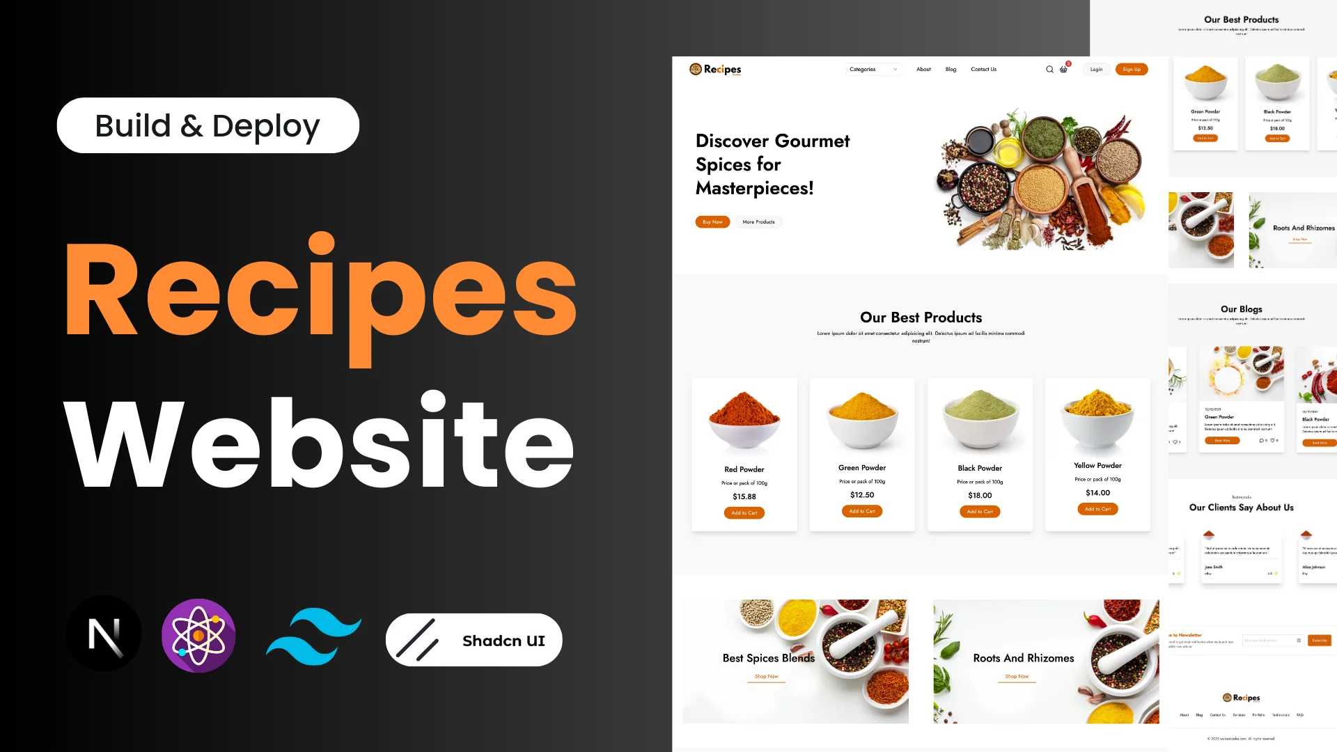 Modern E-Commerce Website in React.js, Next.js, Tailwindcss, Shadcn & Aos Animation product image (1)