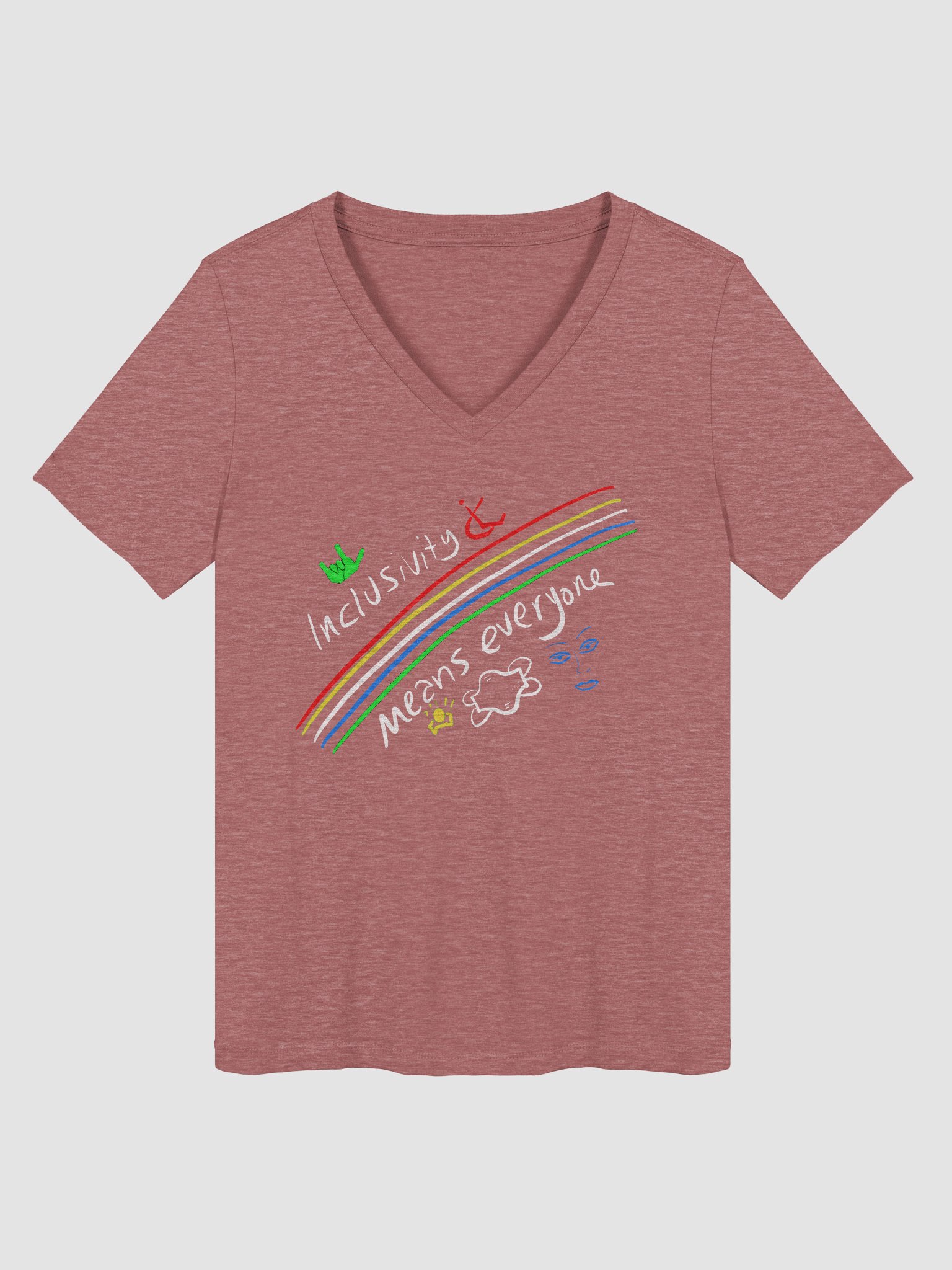 Inclusivity Means Everyone V-Neck Tee product image (4)