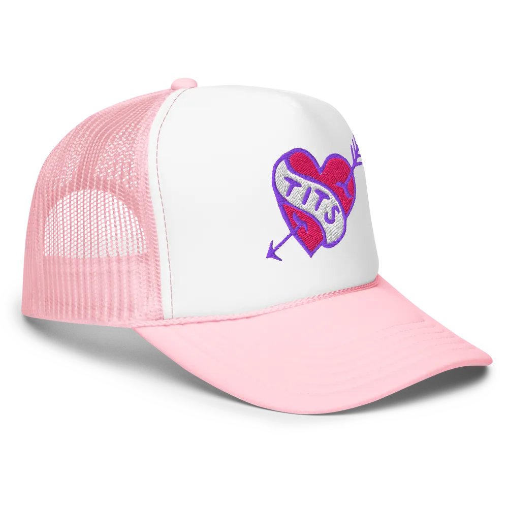 VINTAGE TITS Trucker Hat PINK Variant product image (3)