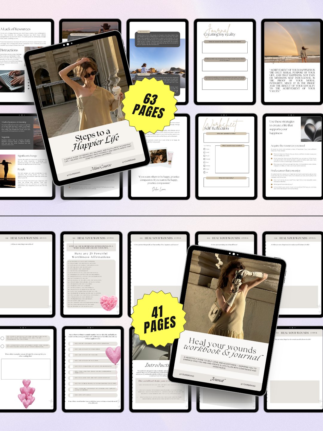 7 Wellness & Self Care eBooks + Workbooks Bundle | MRR PLR Bundle product image (8)