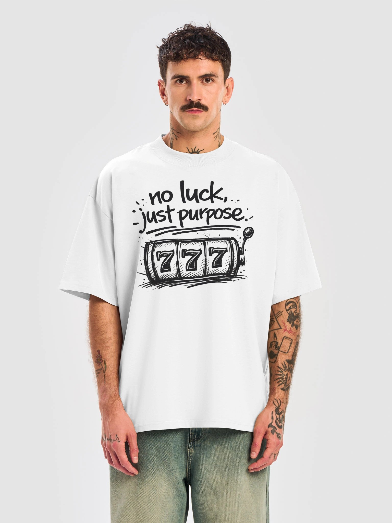 2P "No luck" Oversized Tee product image (15)
