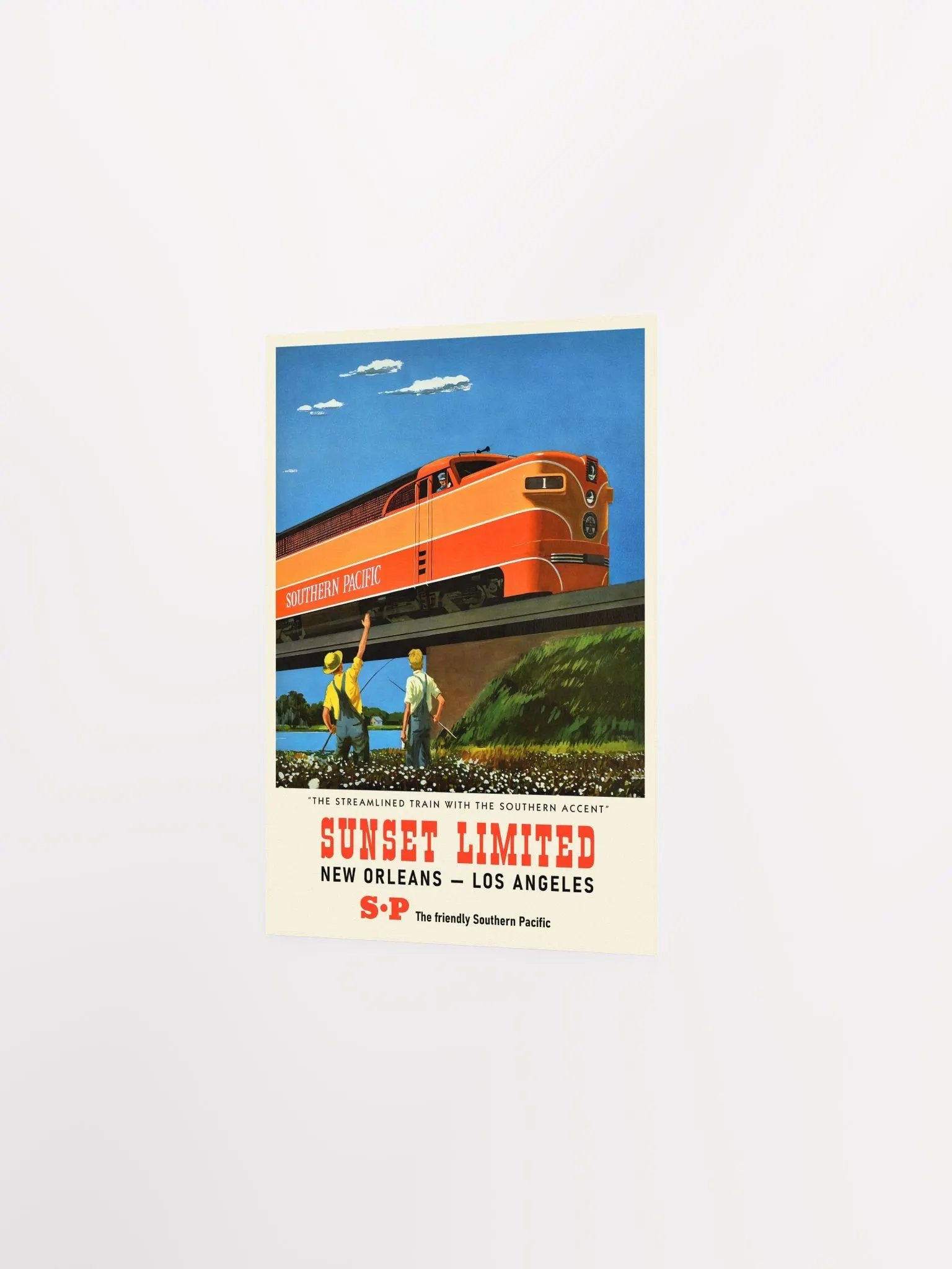 Sunset Limited Train, USA, 1960s — retro train poster, vintage train art, train print, retro travel wall art product image (7)