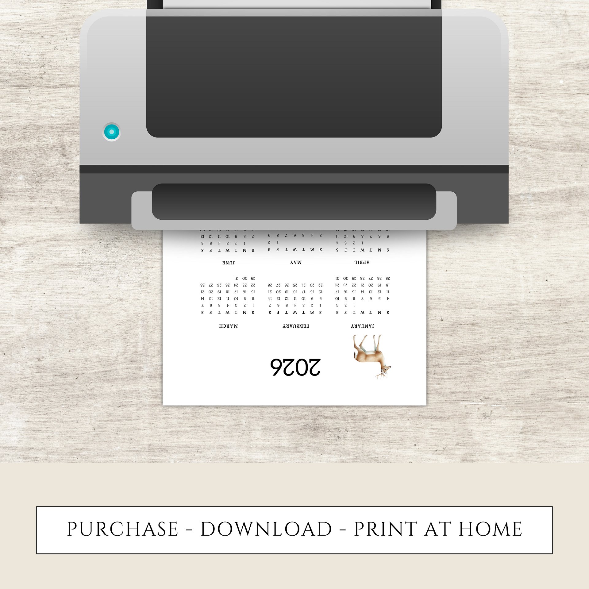 Six-year Printable Calendar Pages: Woodland Creatures product image (9)