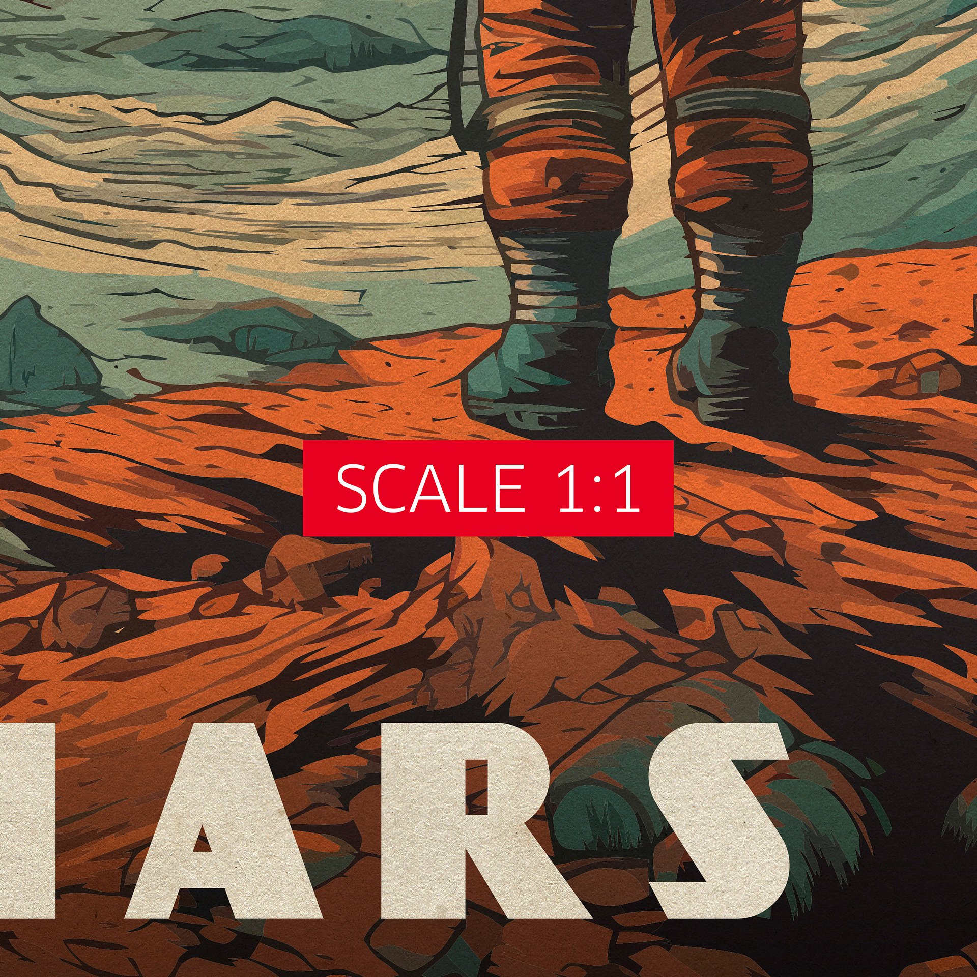 Mars, colony, astronaut — Vintage space poster product image (4)