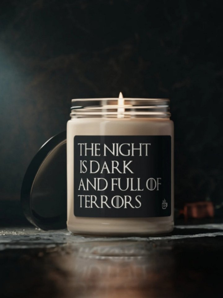 The Night Is Dark and Full of Terrors Candle – Fantasy Inspired Scented Candle product image (1)