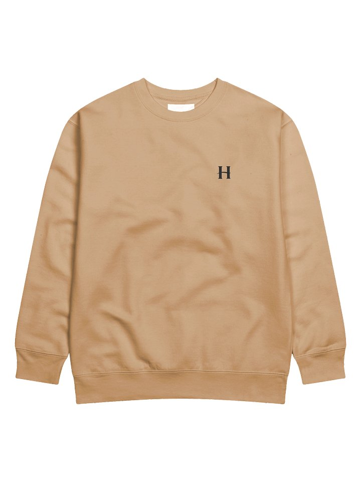 Minimalist H Monogram Beige Crewneck Sweatshirt – Premium Unisex Streetwear Pullover product image (1)
