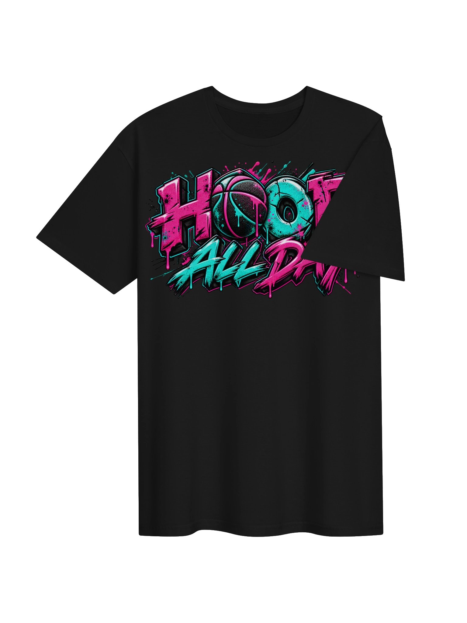 Blacktop Brand "Hoop All Day" Color Flash Classic T-Shirt product image (37)