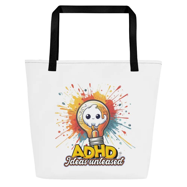 ADHD Ideas Unleashed Large Tote Bag w/ Pocket product image (1)