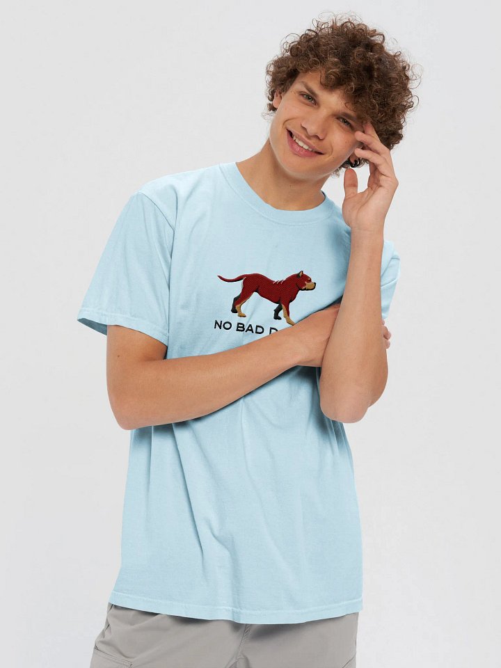 No Bad Dogs T-Shirt(Embroidered) of an American Bully(Red & Tan) product image (2)