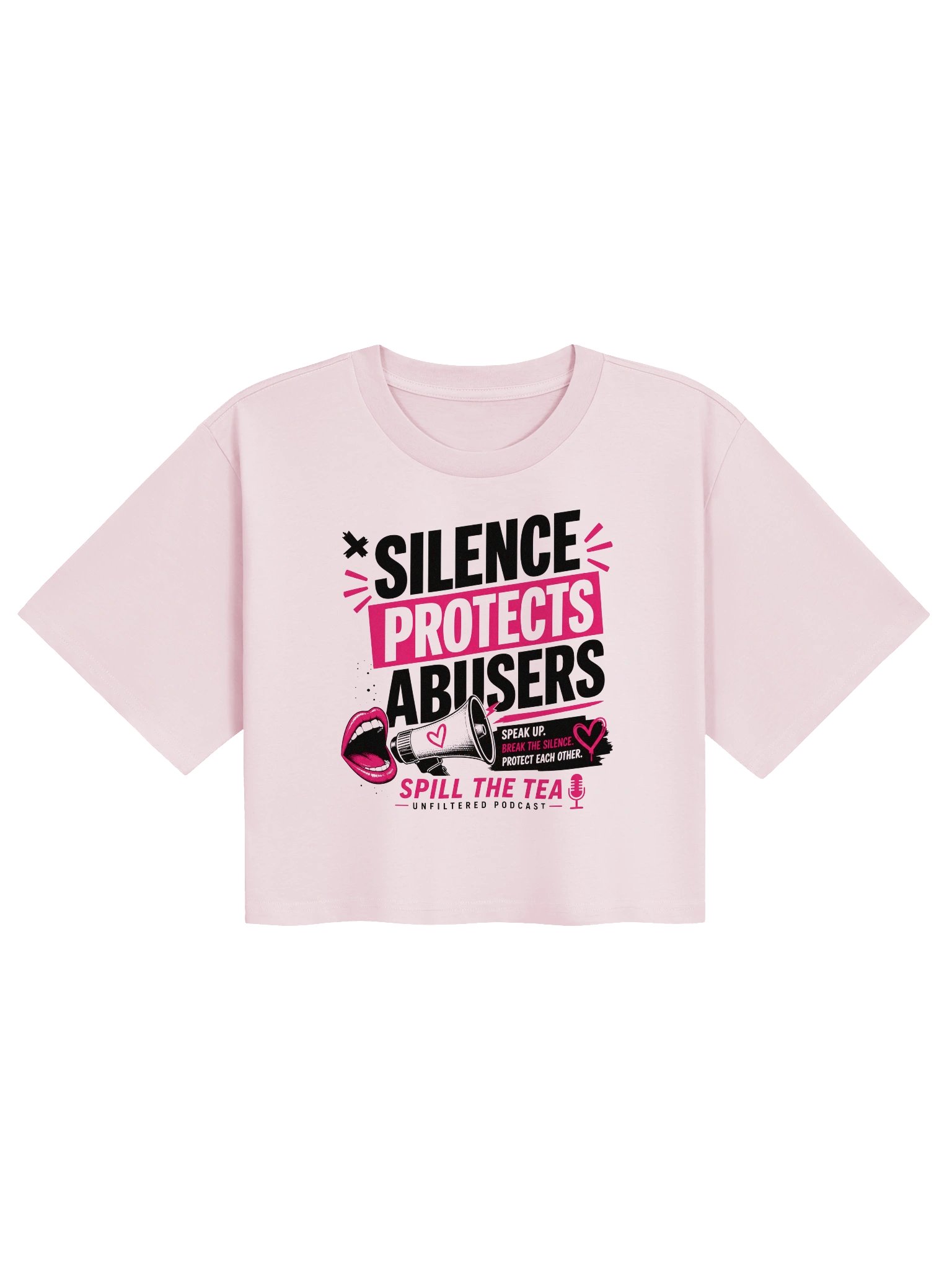 Silence Protects Abusers Crop Tee product image (1)
