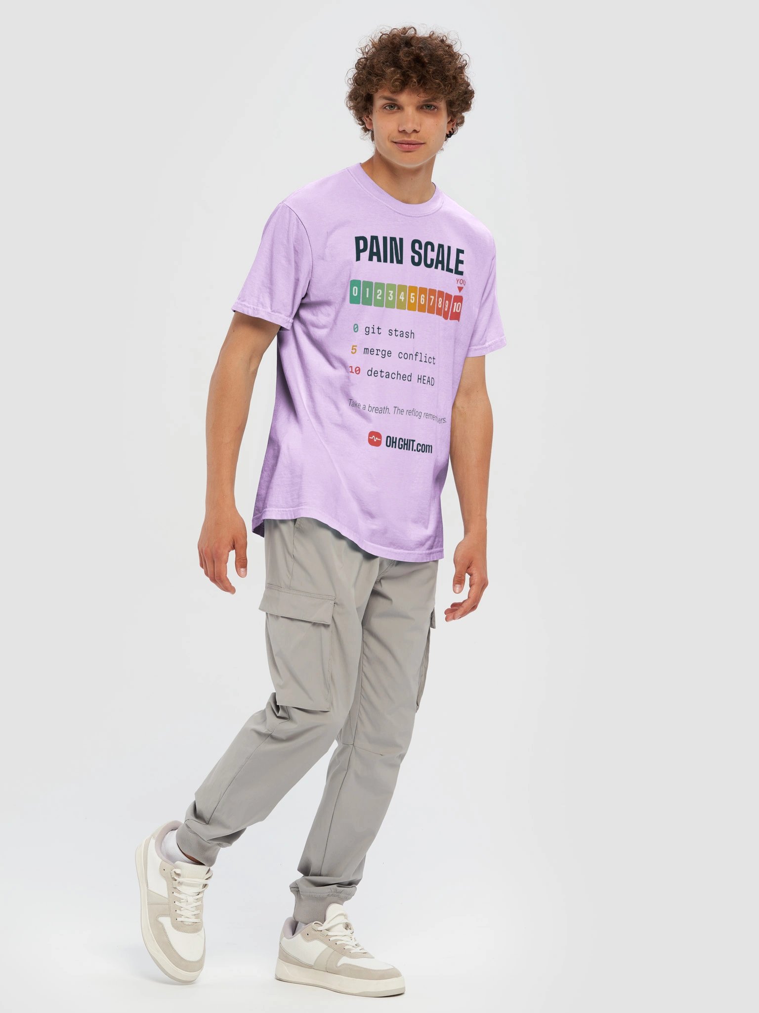 Git Pain Scale Tee – From git stash to Detached HEAD product image (11)