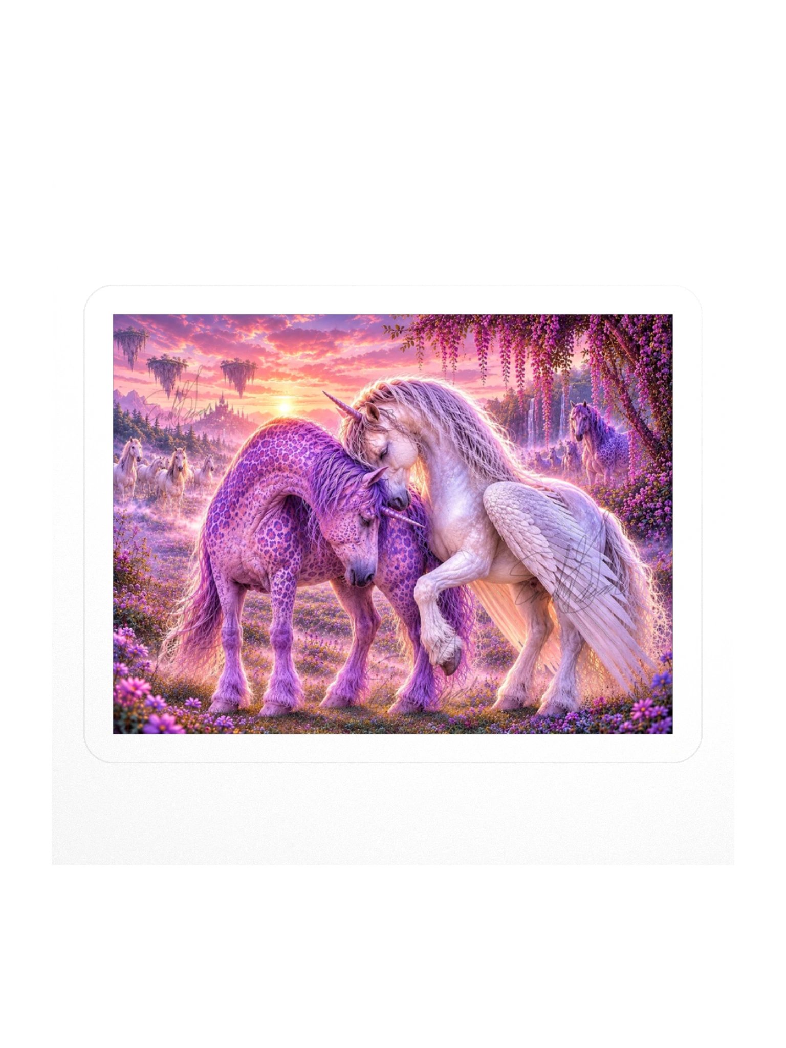 Unicorn Kiss Kiss Cut Sticker product image (1)