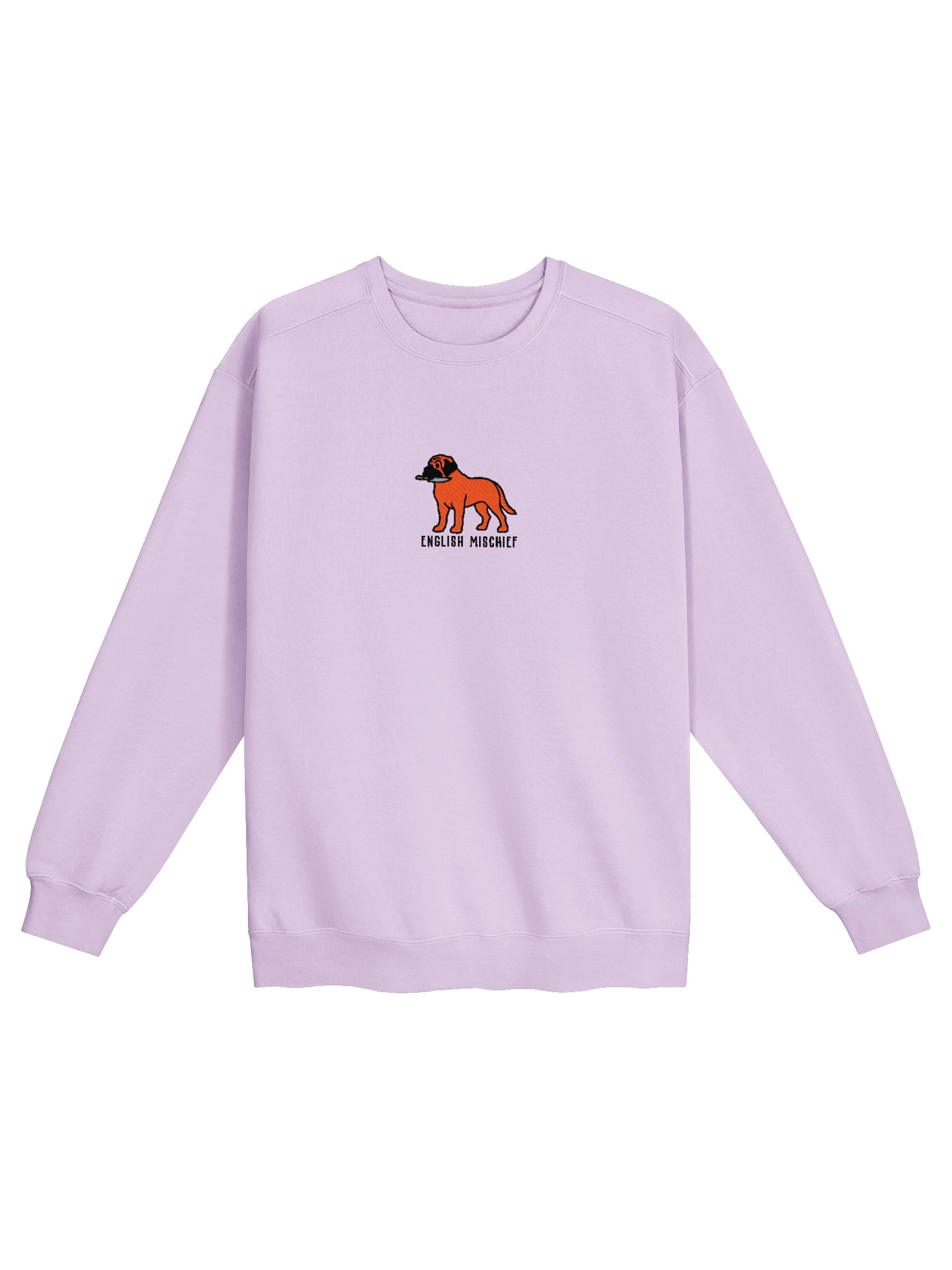 English Mischief Funny Chibi-Style Embroidered Premium Sweatshirt for English Mastiff(Red) Owners product image (1)