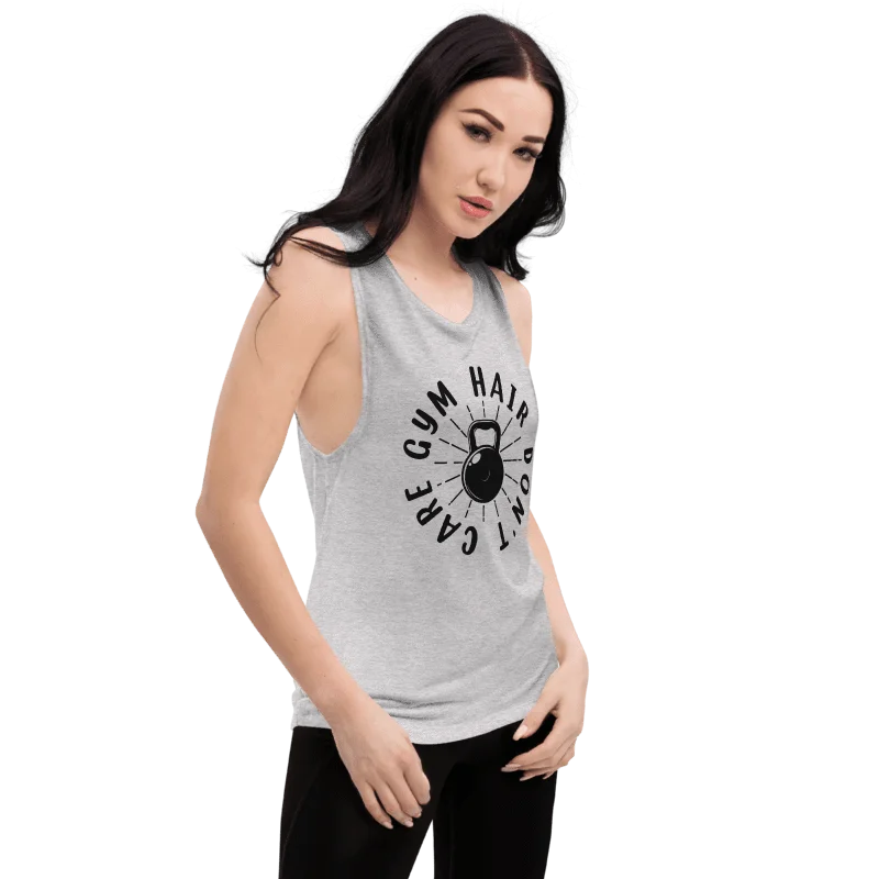 Hair Gym Don't Care - Flowy Muscle Tank product image (3)