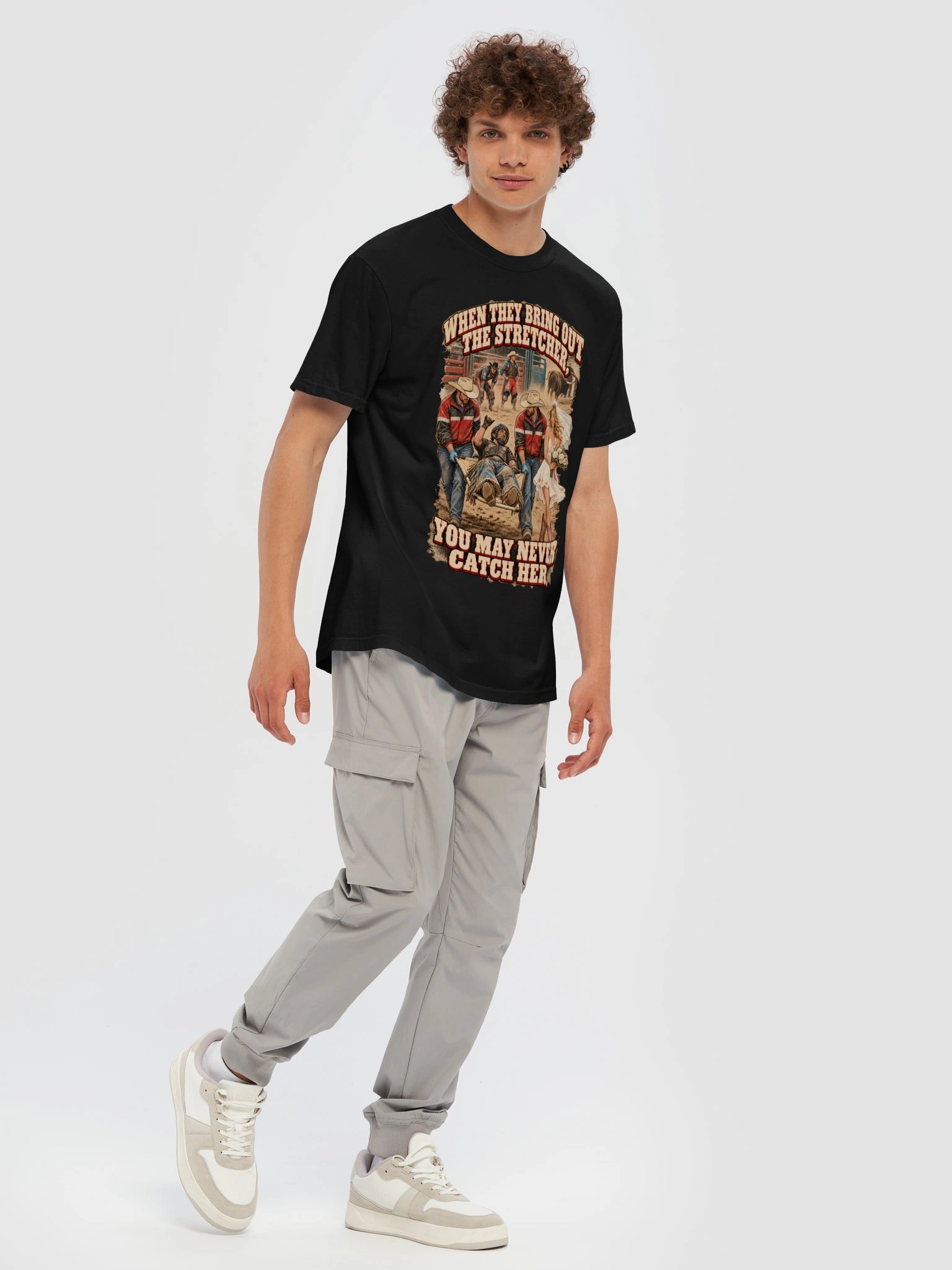 Funny Rodeo Shirt — When They Bring Out the Stretcher, You May Never Catch Her | Broken Marriage™ product image (8)