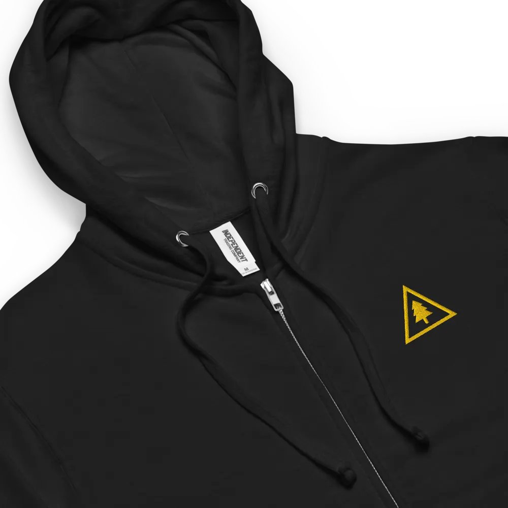 Embroidered Tree Triangle - Premium Fleece Zip-Up Hoodie product image (2)