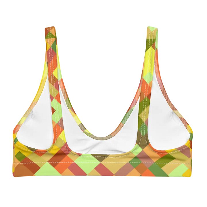 Colorful Mosaic Pattern Design Padded Bikini Top - v2 product image (1)