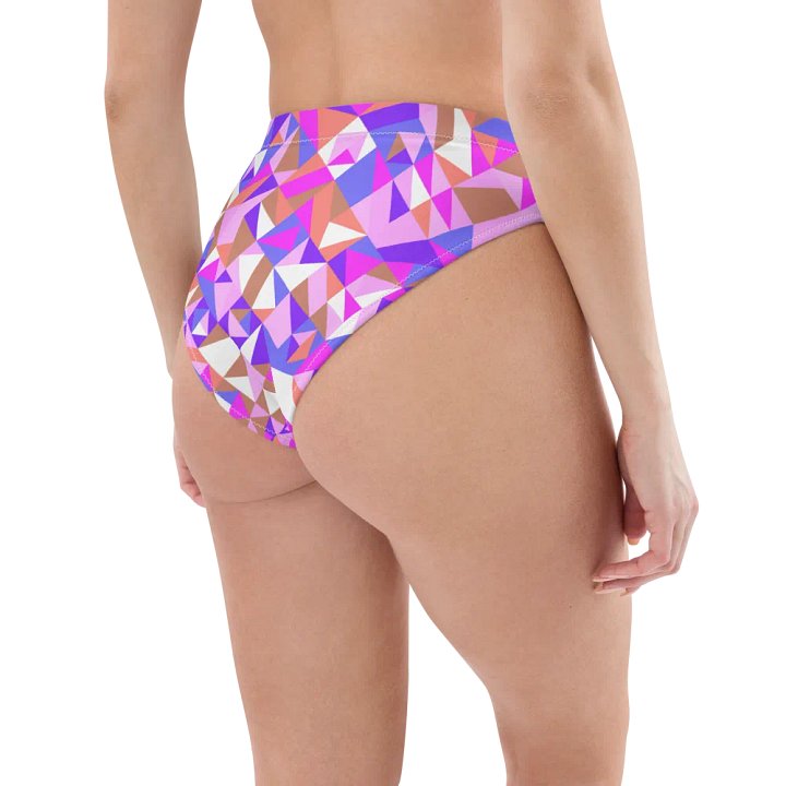 Colorful vector Pattern Design High Waisted Bikini Bottom - v5 product image (2)