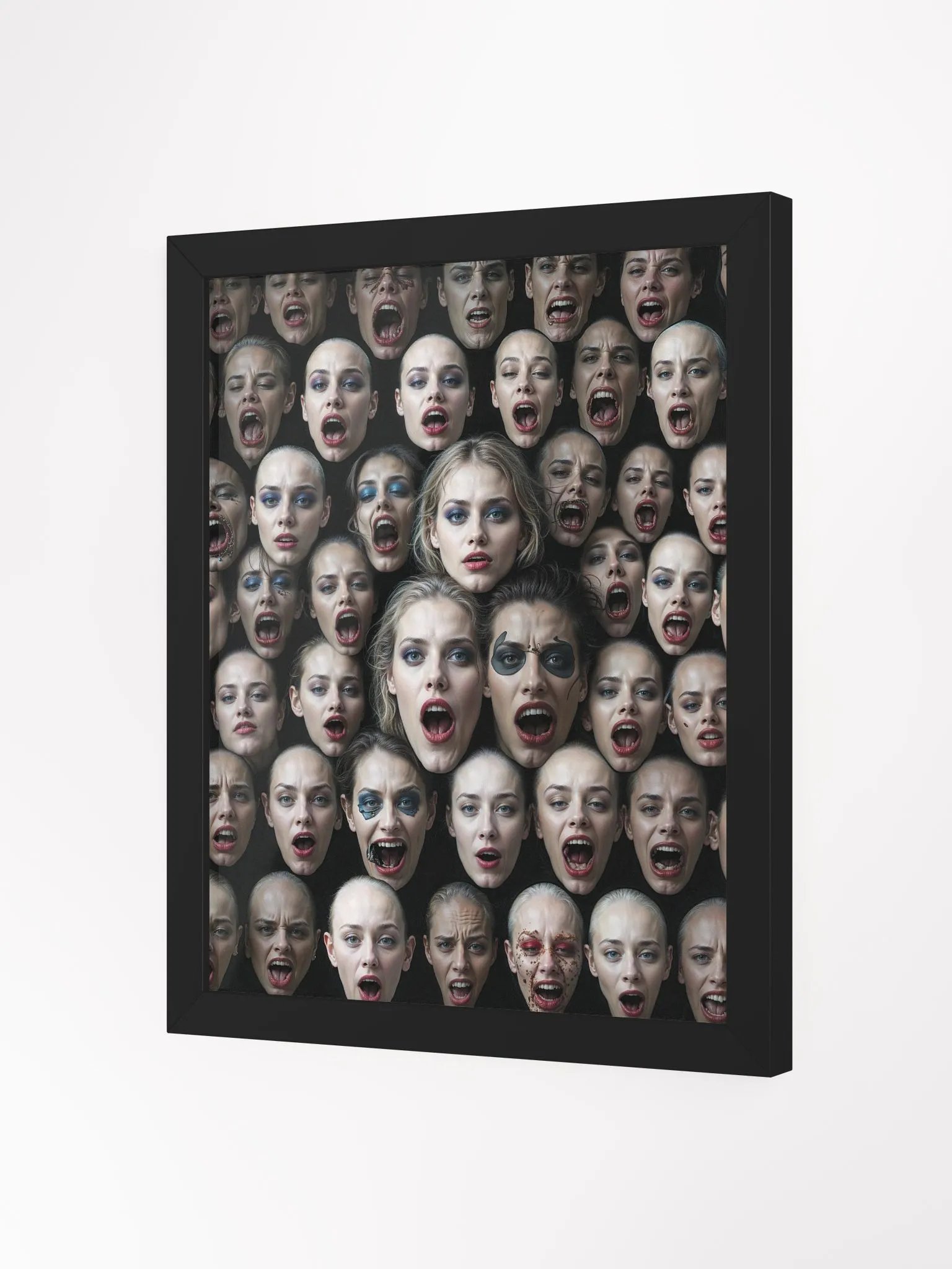 Screaming Faces Framed Print product image (7)