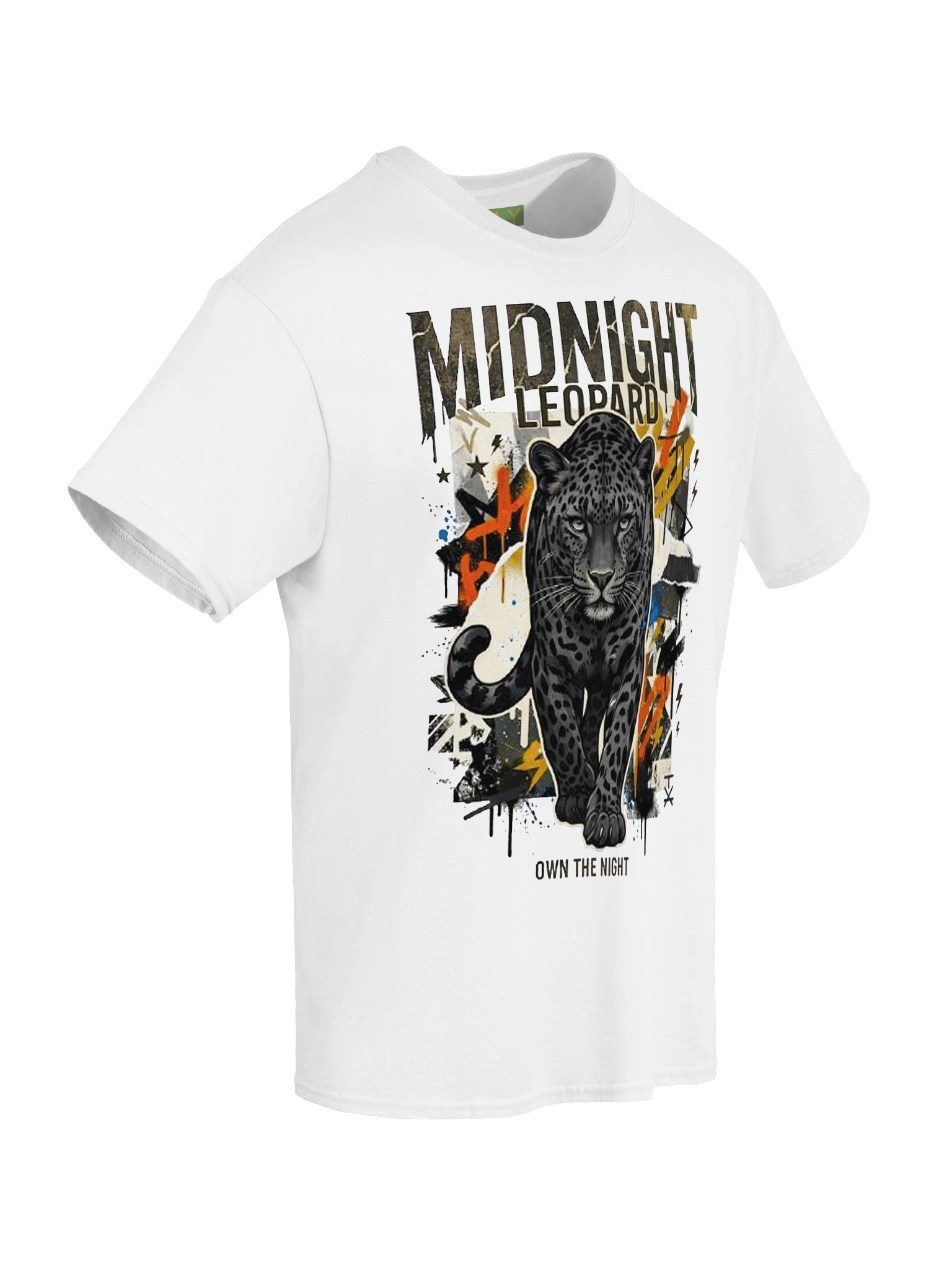 Midnight Leopard Grunge Graffiti Urban Streetwear Tee product image (116)