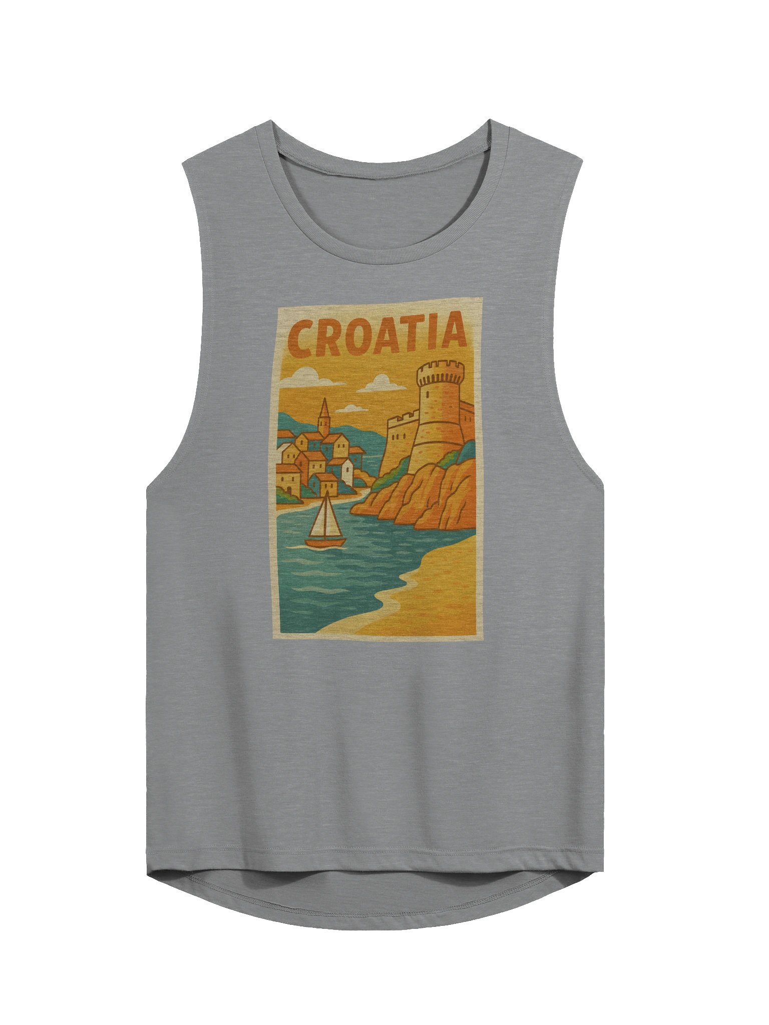 Croatia – Women’s Flowy Muscle Tank product image (15)