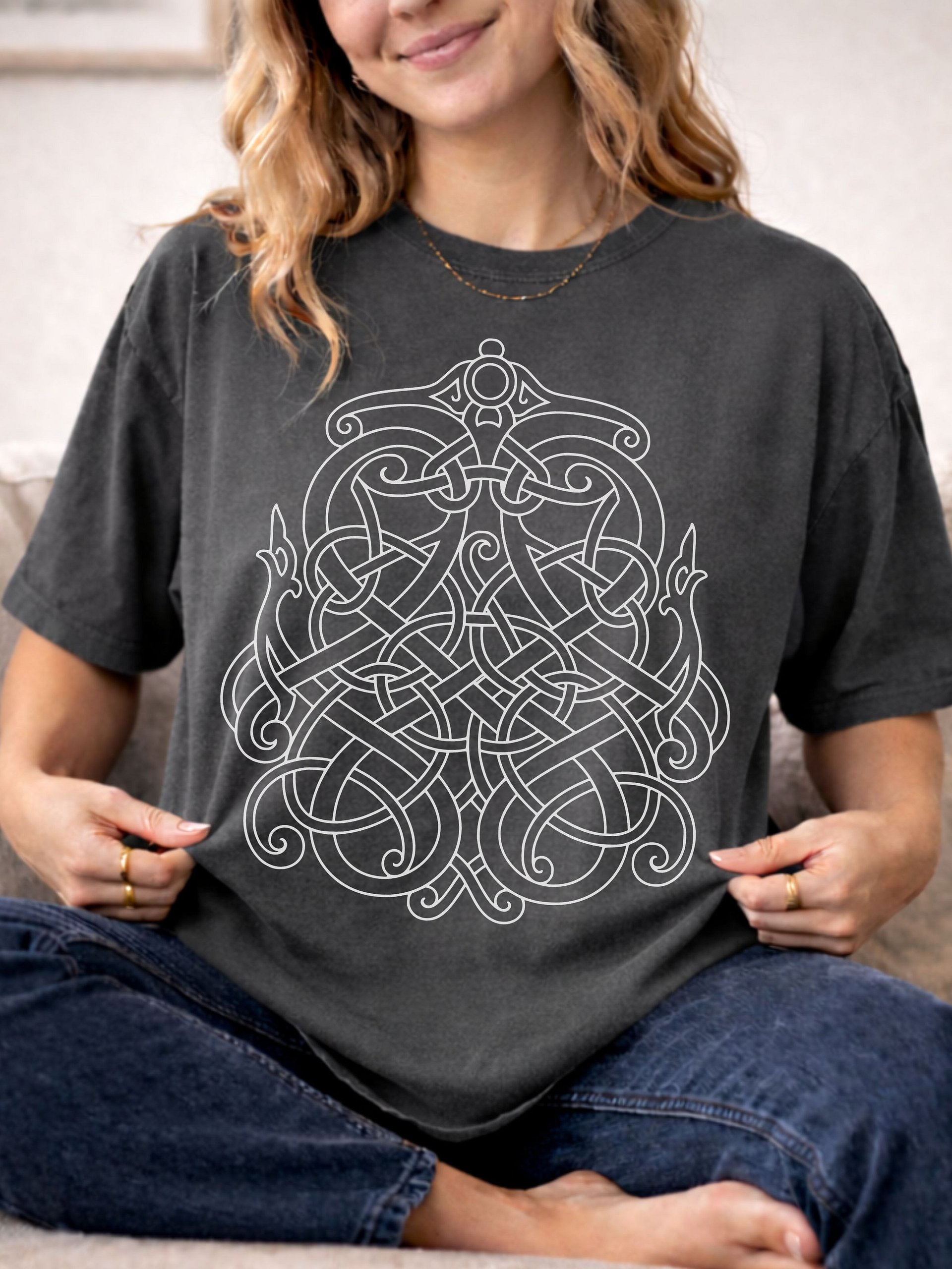 Inspired by rune stone from Uppland, Sweden - Comfort Colors Heavyweight Unisex cotton T-shirt product image (2)
