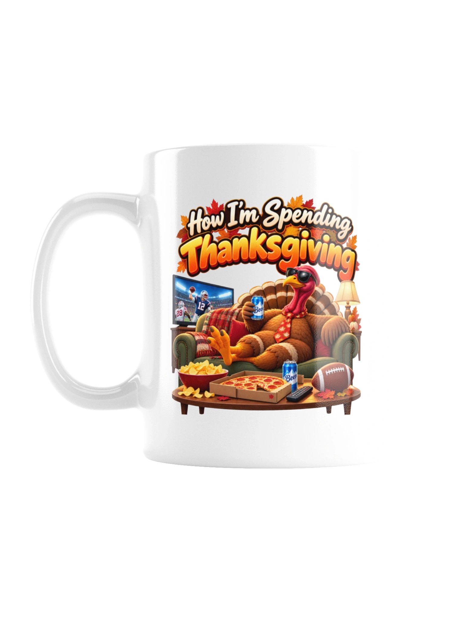 HOW I’M SPENDING THANKSGIVING - COOL TURKEY MUG product image (1)