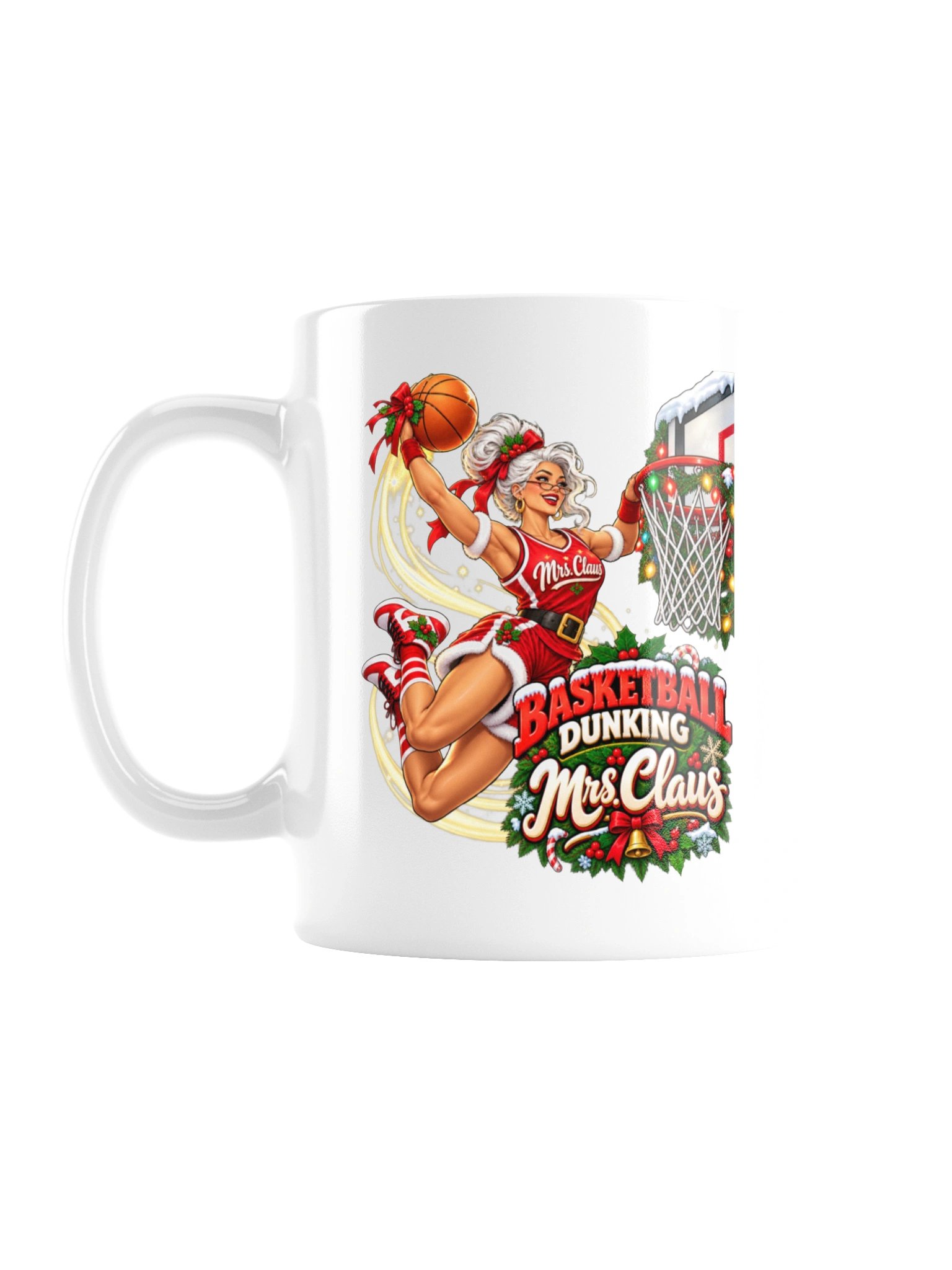 Basketball Dunking Mrs. Claus - Mug product image (3)