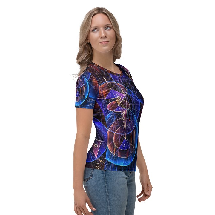 Spinning Projection - Quantum Physics Negative Art Women's Crew Neck T-Shirt product image (1)