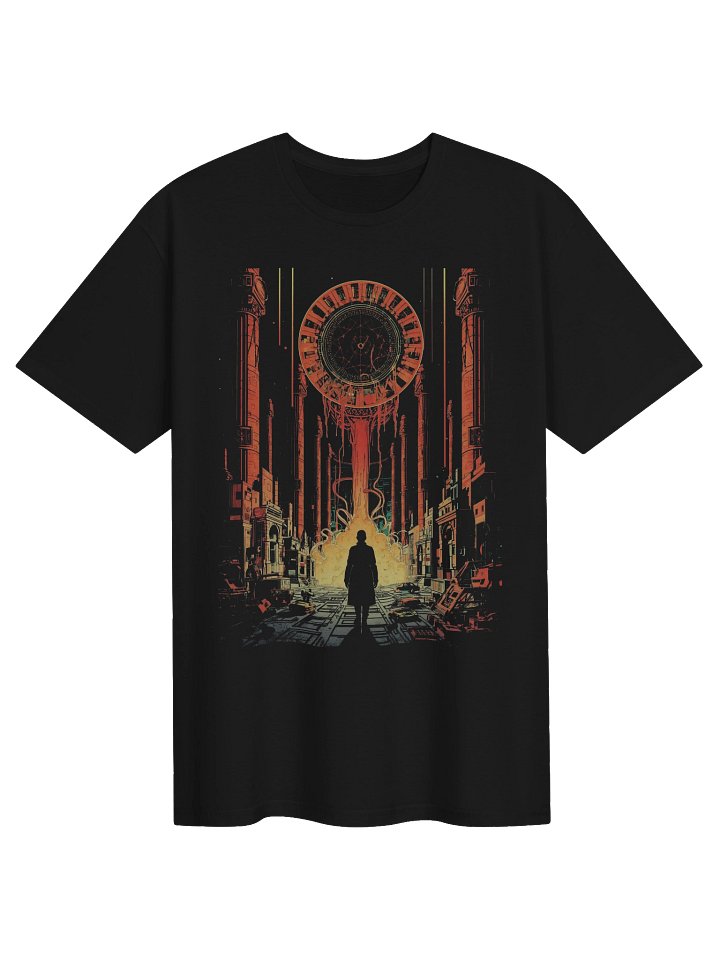 Neon Portal City Sci-Fi T-Shirt product image (1)
