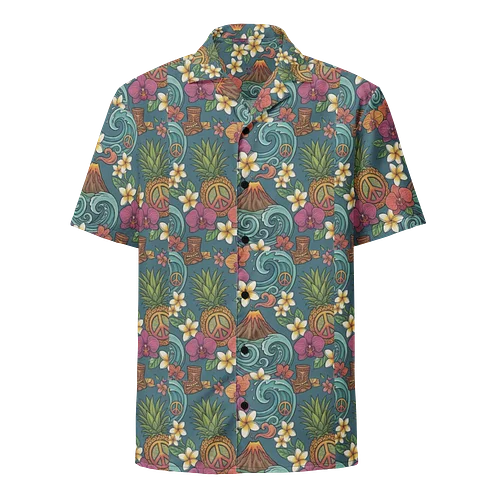 Tiki Wave Psychedelic Hawaiian Shirt