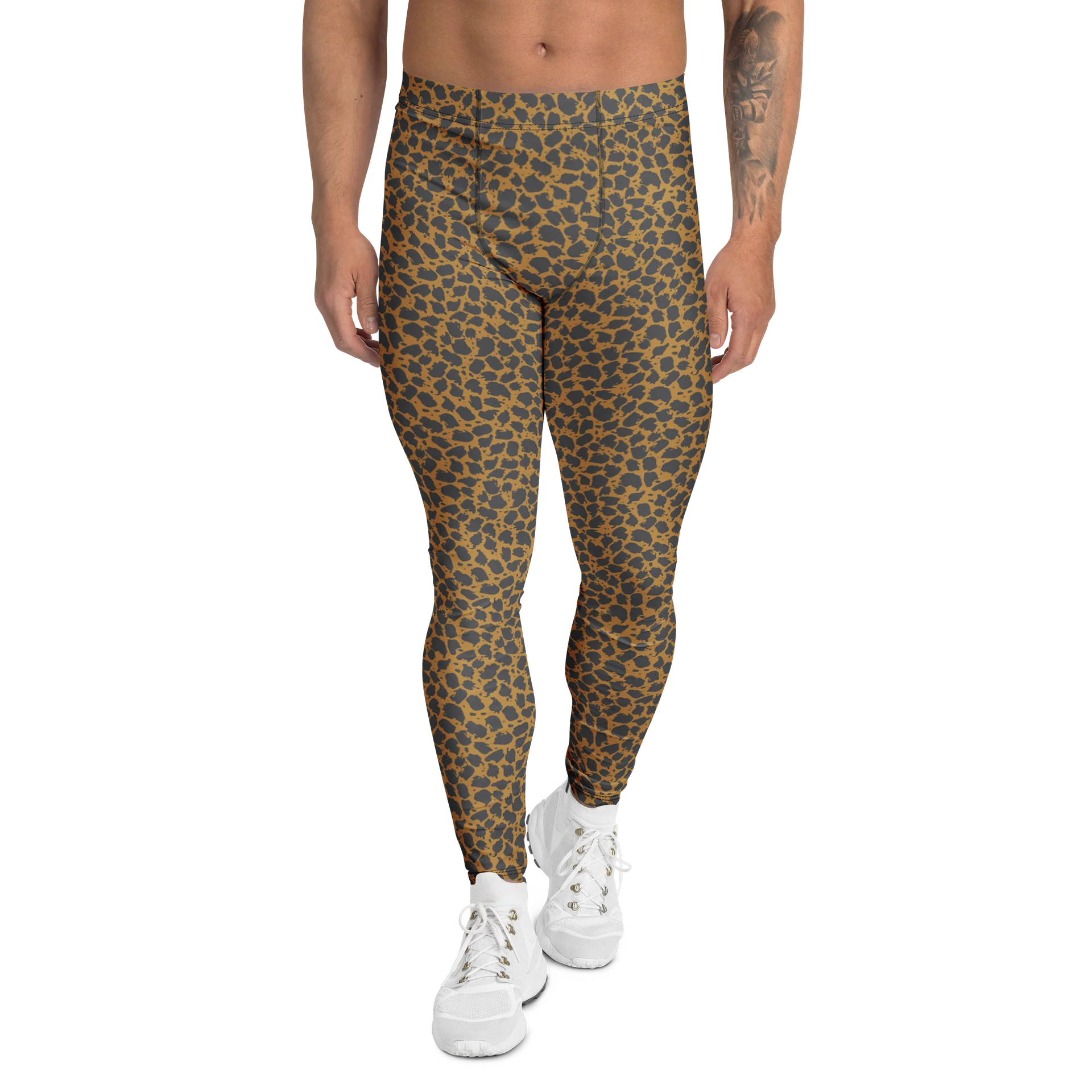 Retro Leopard Print Men's Leggings for Active Wear product image (1)