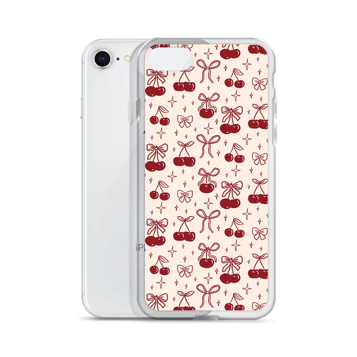 Maroon Cherry Bow Clear Case for iPhone® product image (55)