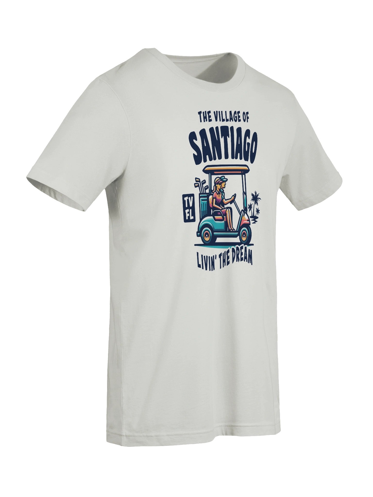 The Village of Santiago TV FL Golf Cart Design T-Shirt product image (76)