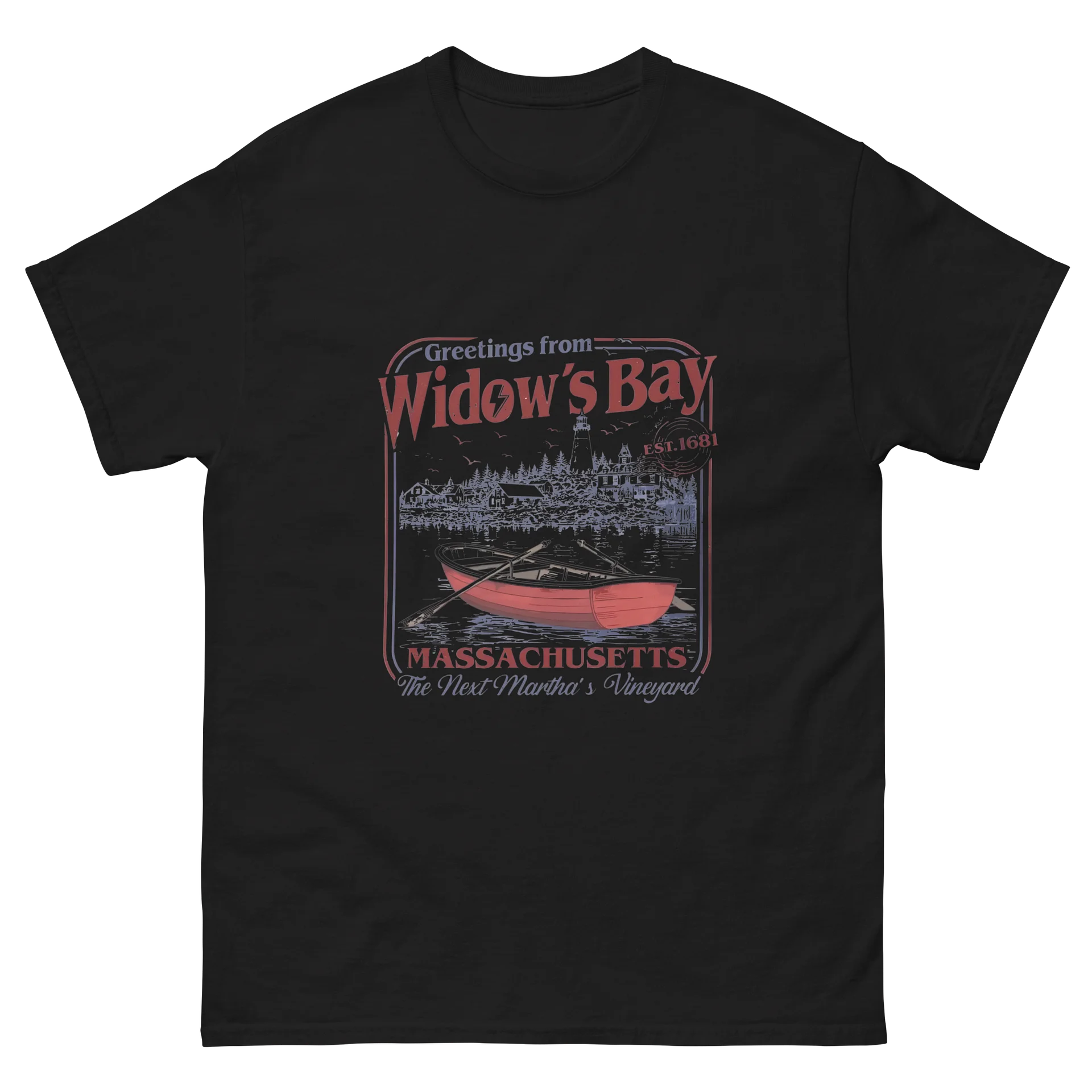 Greetings From Widow’s Bay Shirt – Vintage Coastal Graphic Tee product image (16)