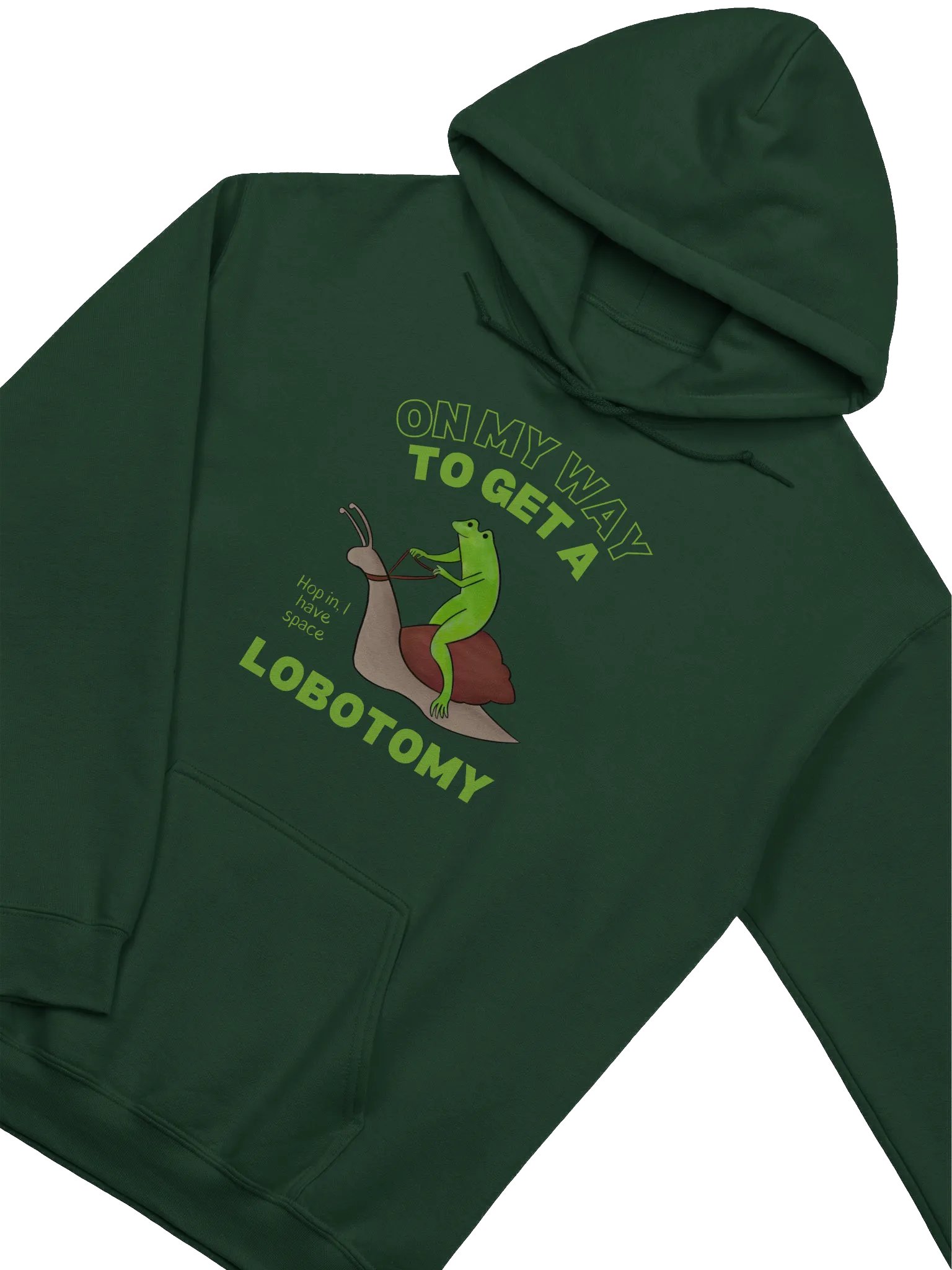 On My Way To Get A Lobotomy Frog On A Snail Hoodie product image (2)