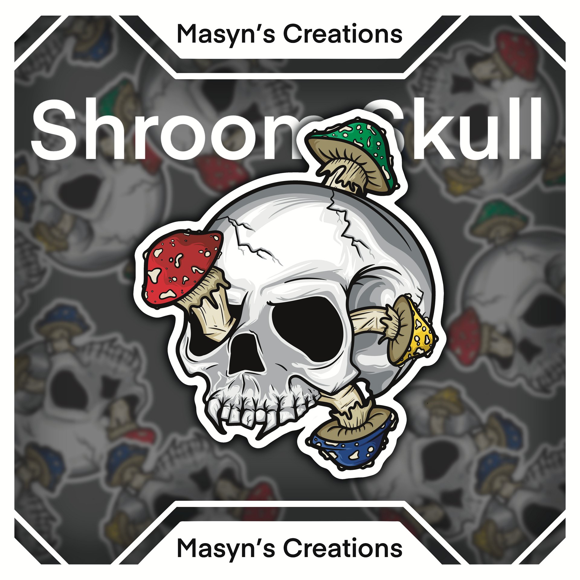 Shroom Skull Sticker product image (1)
