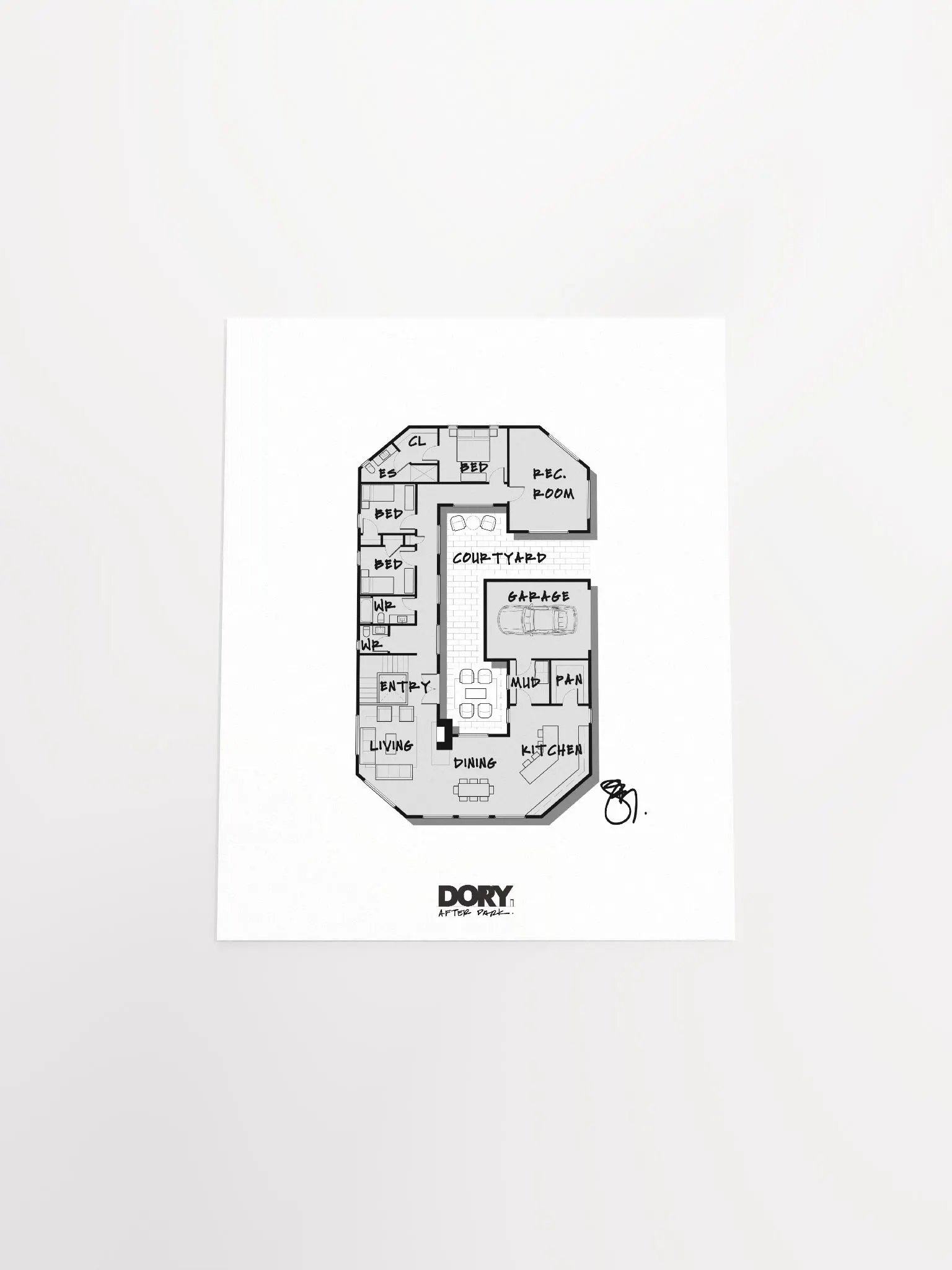 Alphabet Floor Plan Poster - G product image (4)