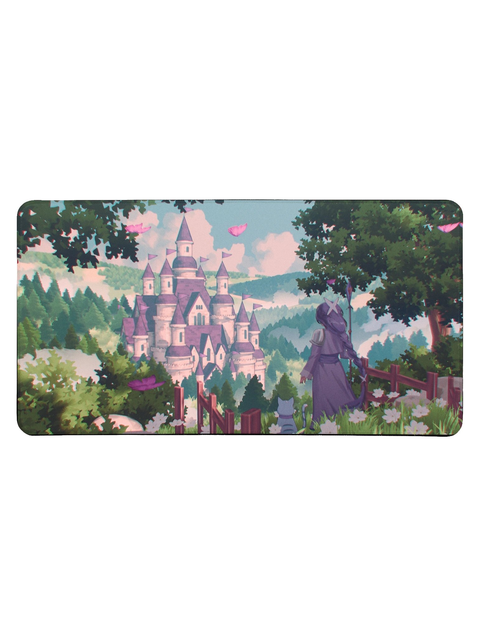 Morning Ros Castle Desk Mat - 15.5" x 31.5" product image (1)
