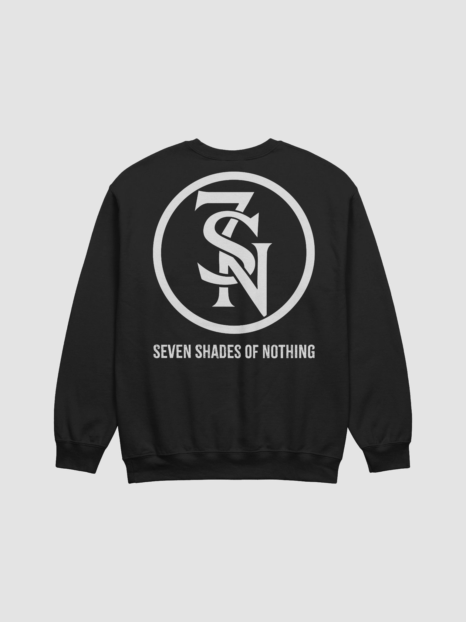 Seven Shades of Nothing White Logo on Gildan Classic Crewneck Sweatshirt product image (2)