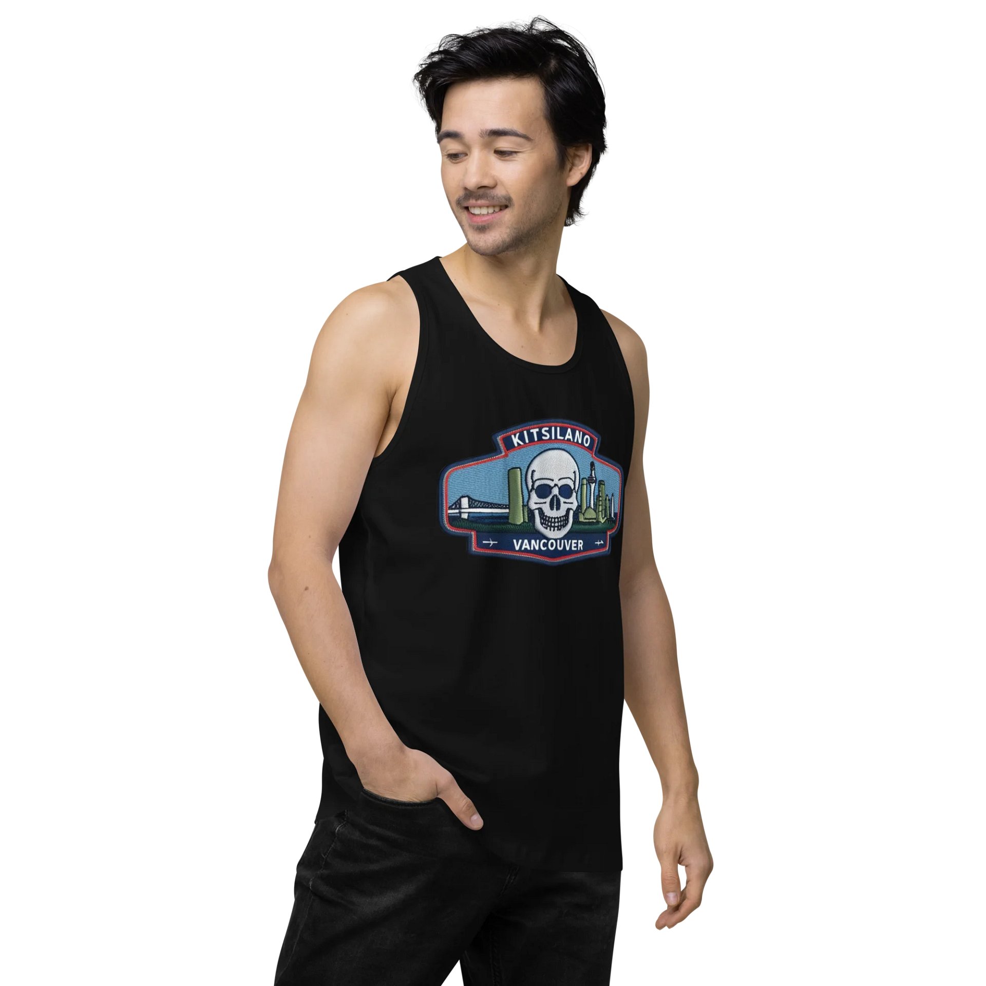 Kitsilano Vancouver Skull Patch Tank Top product image (3)