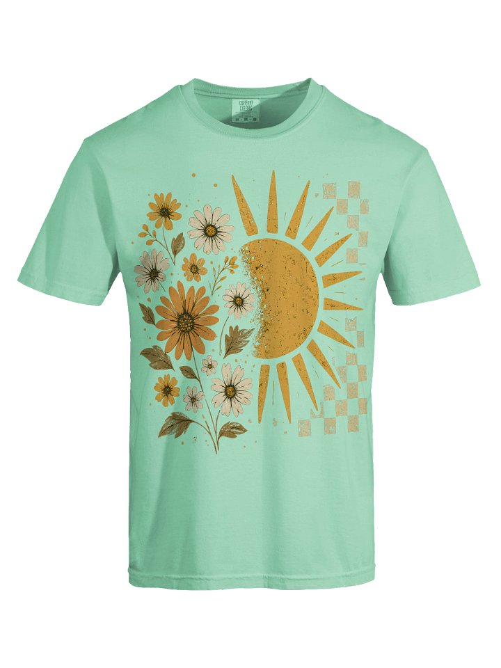 Sunflower Graphic Tee, Comfort Colors Boho Floral T-Shirt, Daisy Sun Shirt, Vintage Wildflower Tee, Unisex product image (57)