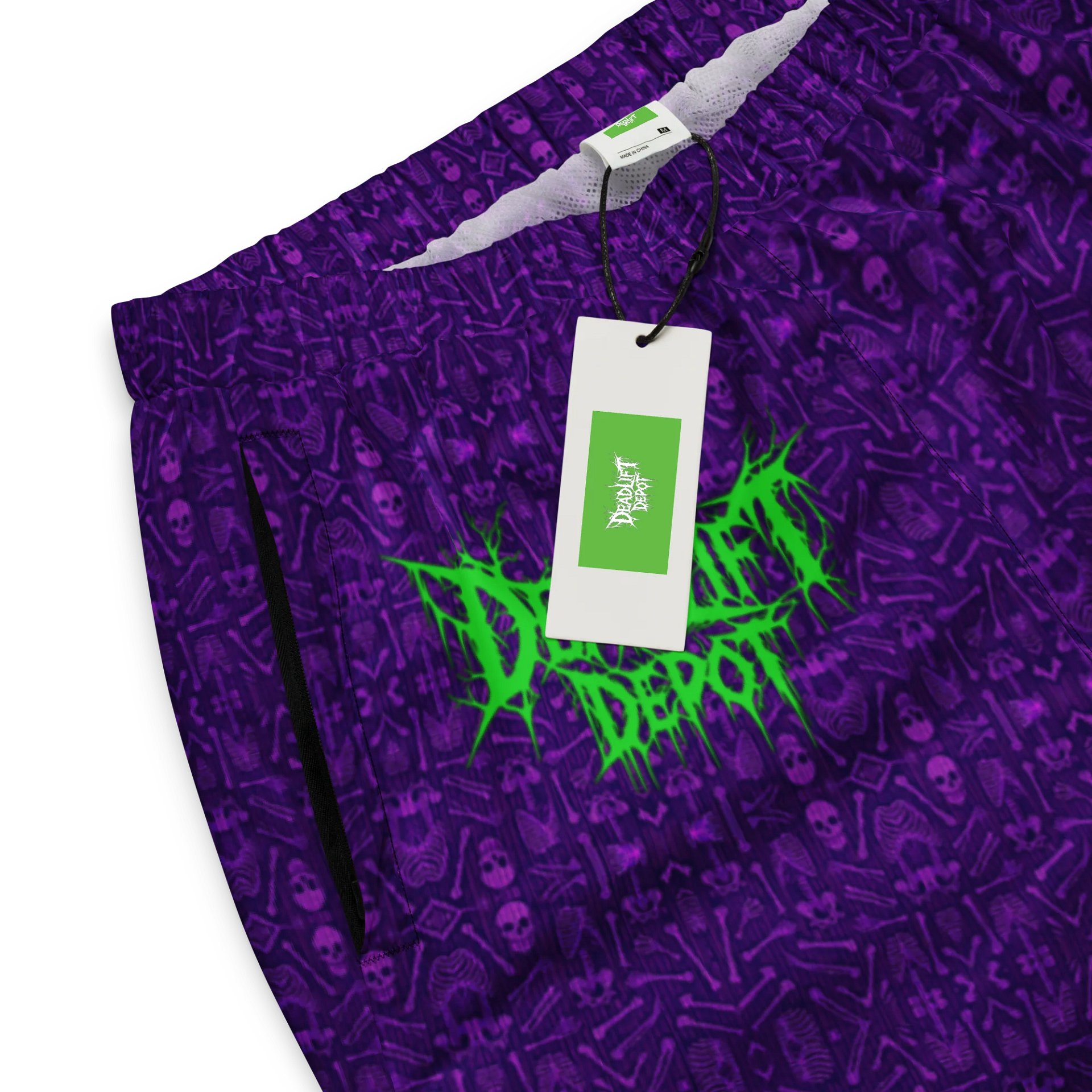 Special Edition PURPLE Code Skeleton Deadlift Depot Track Pants product image (4)