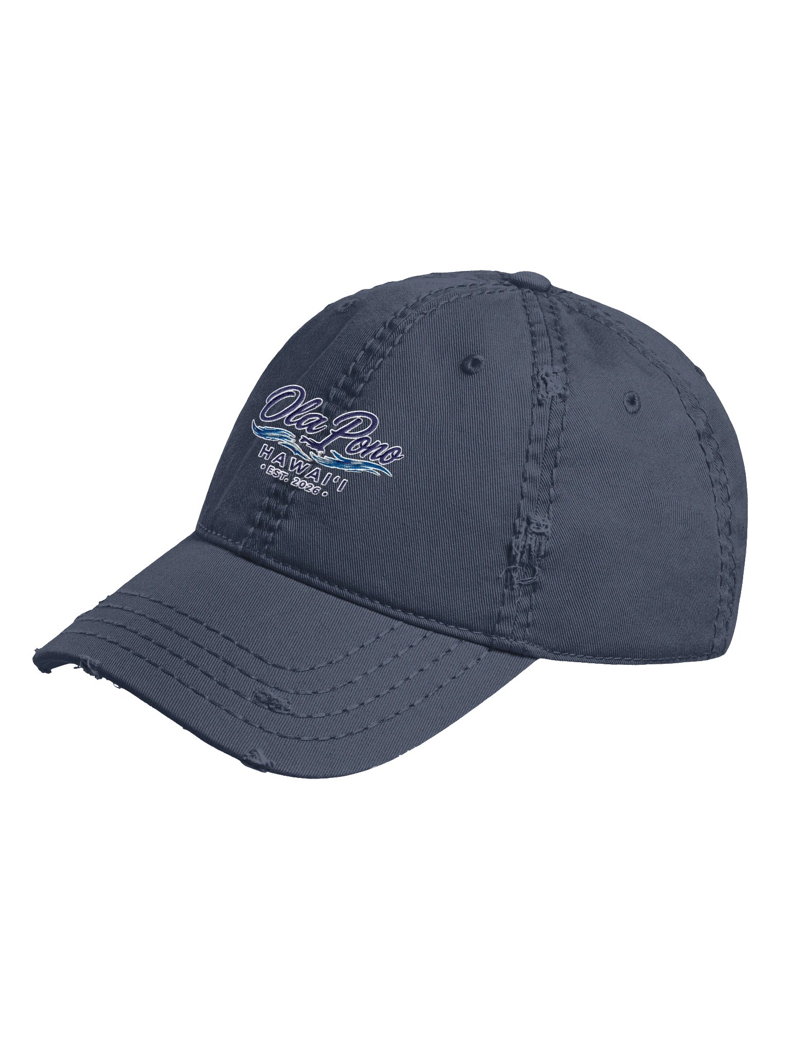 Ola Pono Hawaii His House Distressed Dad Hat product image (3)