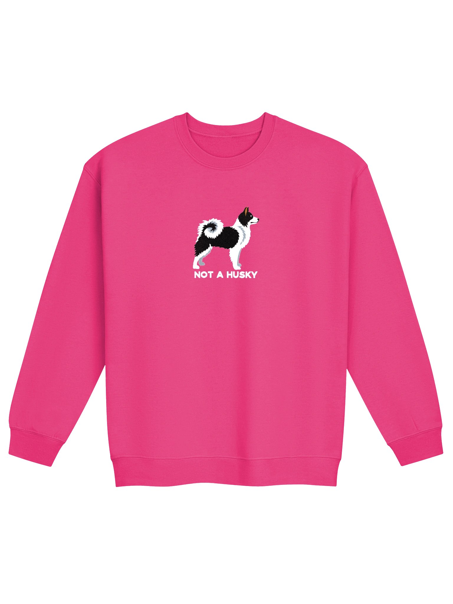Not a Husky Sweatshirt (Embroidered) of a Yakutian Laika(Black & White) product image (4)