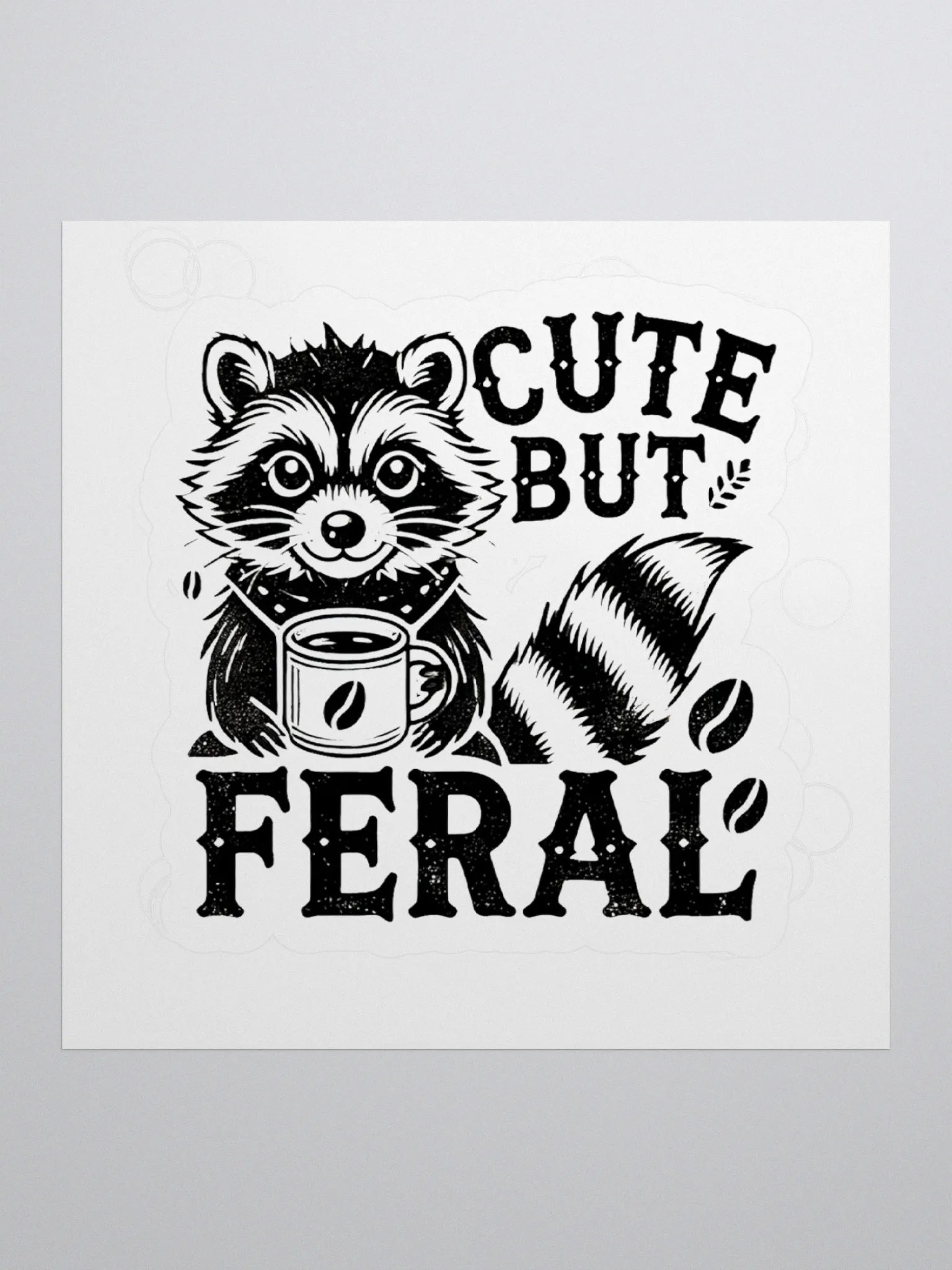 Cute But Feral Sticker product image (1)