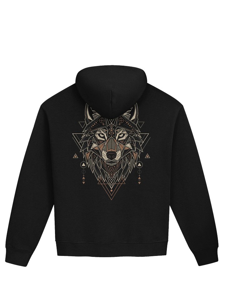 Geometric Wolf Oversized Hoodie product image (1)