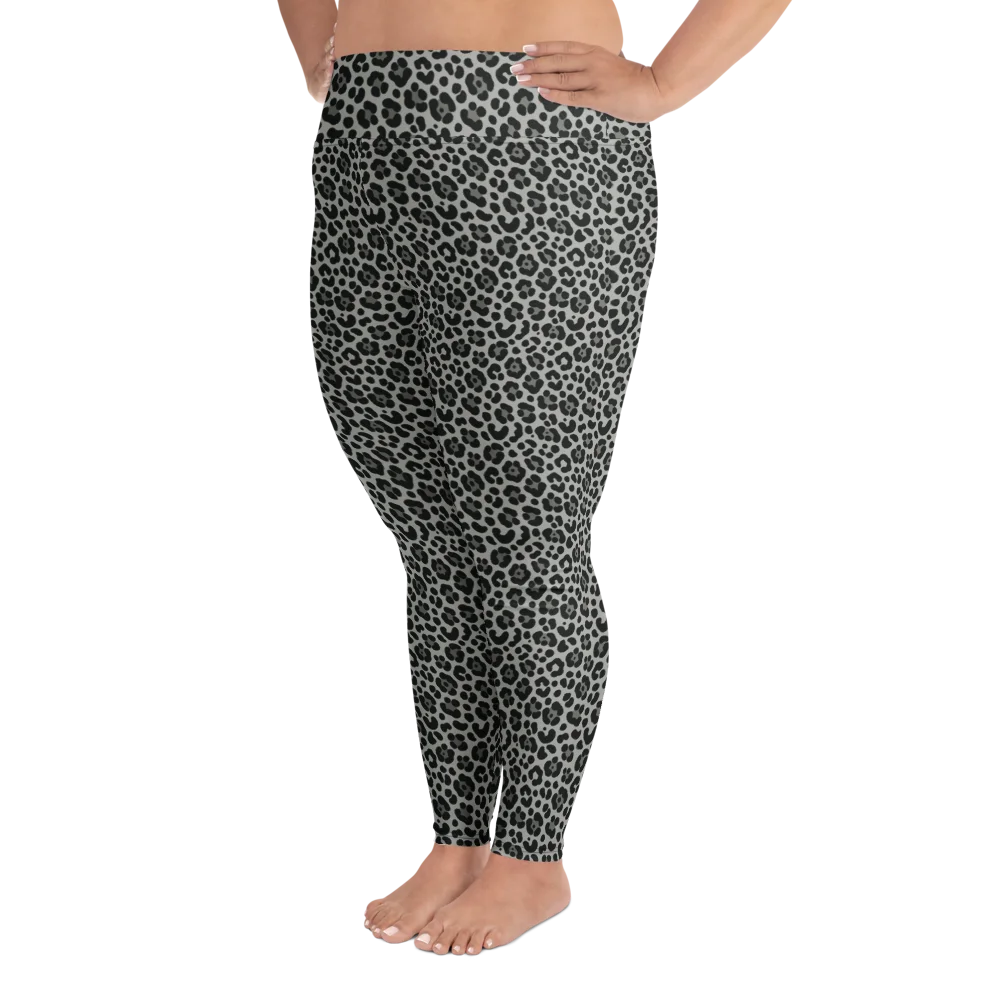 Bold Snow Leopard Print Plus Size Leggings product image (3)