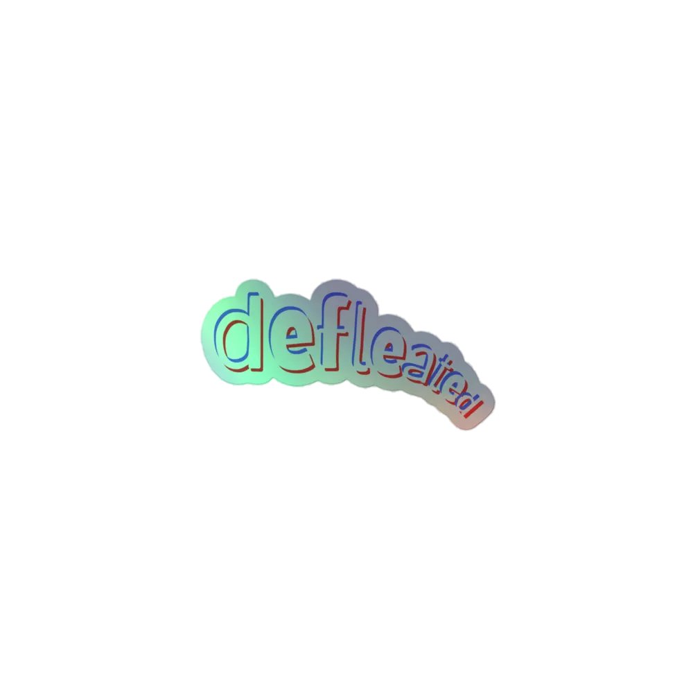 DEFLEATED holographic die-cut sticker product image (1)