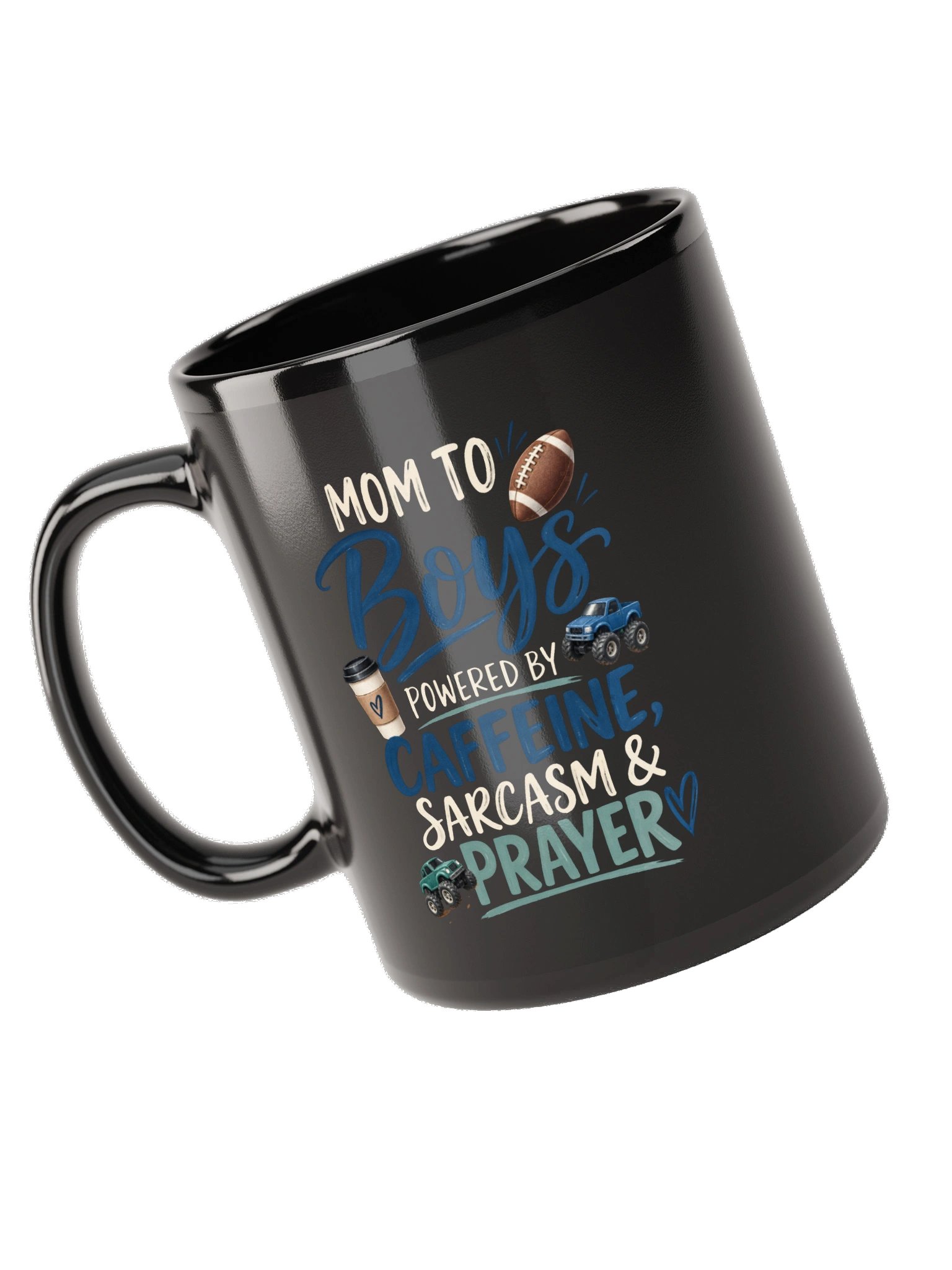 Mom to Boys—Caffeine, Sarcasm & Prayer Coffee Mug product image (10)